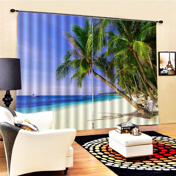 curtain & drapes po blue beach curtains 3d blackout for living room bedding decoration
curtain & drapes po blue beach curtains 3d blackout for living room bedding decoration