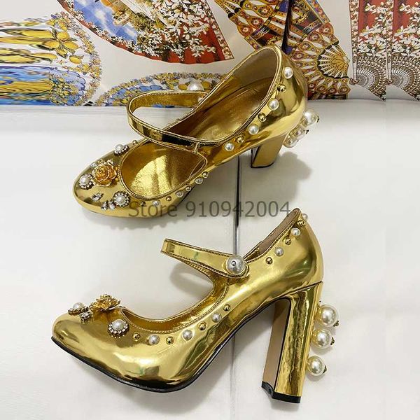 luxury pearl crystal flowers pumps women marry jane gold chunky high heel ankle strap sandalias spring party fairy shoes dress, Black
luxury pearl crystal flowers pumps women marry jane gold chunky high heel ankle strap sandalias spring party fairy shoes dress, Black