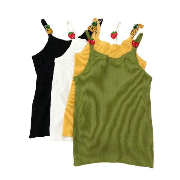 women's tanks & camis women sleeveless tank ice silk ribbed knit camisole streetwear cute embroidery pineapple strawberry slim vest, White
women's tanks & camis women sleeveless tank ice silk ribbed knit camisole streetwear cute embroidery pineapple strawberry slim vest, White