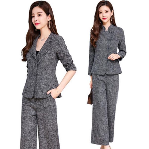 women's suits & blazers fashion suit female spring /autumn temperament retro + wide leg pants two-piece women, White;black
women's suits & blazers fashion suit female spring /autumn temperament retro + wide leg pants two-piece women, White;black