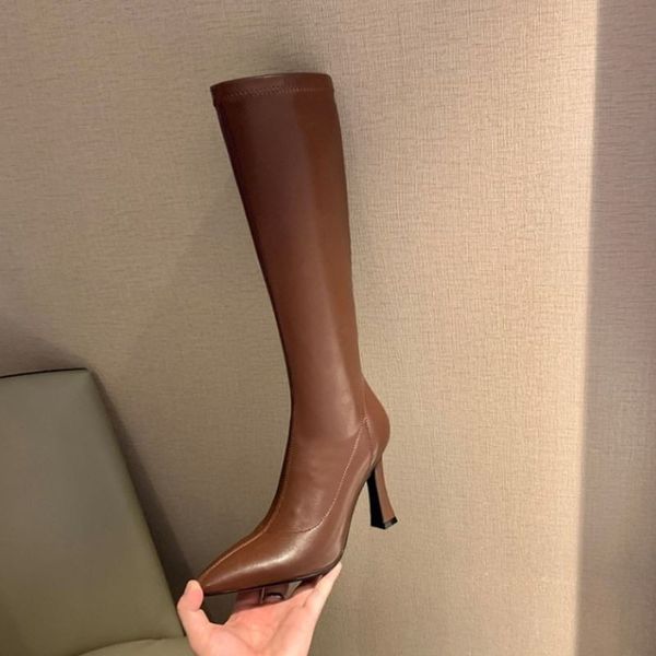 size 33-40 fashion long boots shoes women thin high heels pointed toe zipper party knee high boots ladies footwear, Black
size 33-40 fashion long boots shoes women thin high heels pointed toe zipper party knee high boots ladies footwear, Black