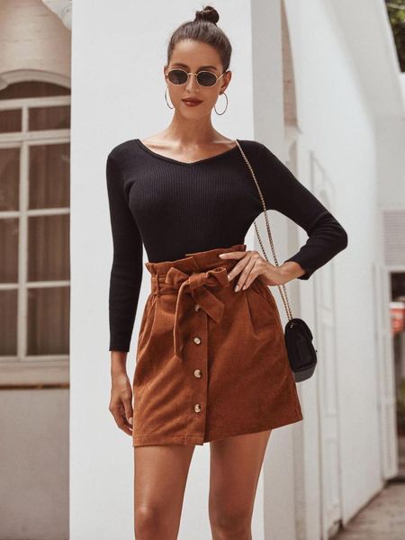 high waist hip women corduroy skirt with bow solid a-line pocket autumn winter wild outwear sashes skirts, Black
high waist hip women corduroy skirt with bow solid a-line pocket autumn winter wild outwear sashes skirts, Black