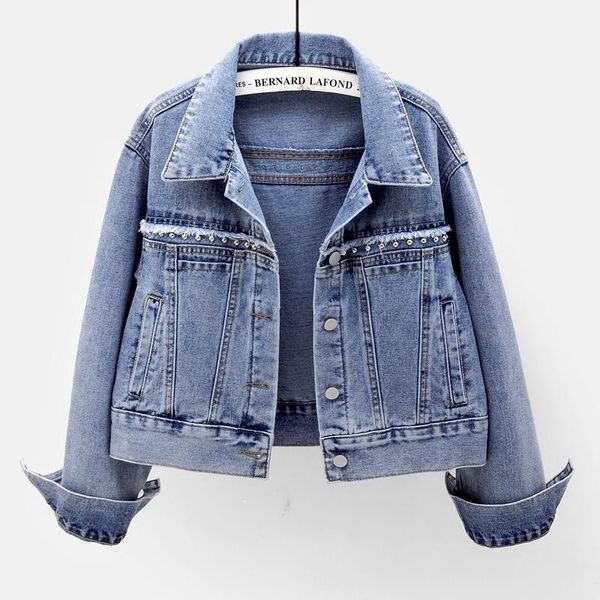 women's jackets spring autumn women harajuku denim coat short rivet long sleeve jeans jacket ladies loose single breasted outerwear tid, Black;brown
women's jackets spring autumn women harajuku denim coat short rivet long sleeve jeans jacket ladies loose single breasted outerwear tid, Black;brown