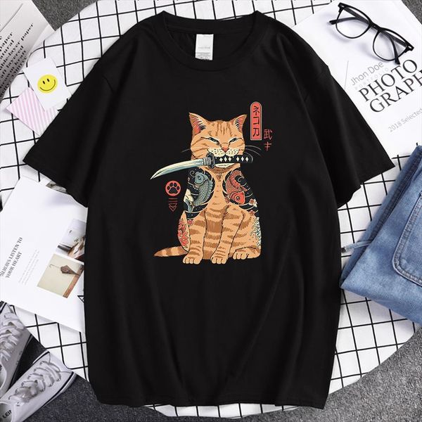 japanese style cat anime men t shirt samurai sword quality summer cool ptint shirts street funny short sleeve rock, White;black
japanese style cat anime men t shirt samurai sword quality summer cool ptint shirts street funny short sleeve rock, White;black