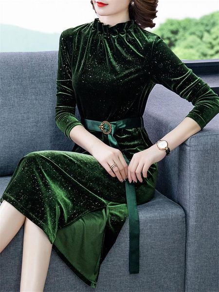 casual dresses spring autumn velvet split dress 2021 middle aged mother high-end ladies temperament sequins elegant vestidos y1190, Black;gray
casual dresses spring autumn velvet split dress 2021 middle aged mother high-end ladies temperament sequins elegant vestidos y1190, Black;gray