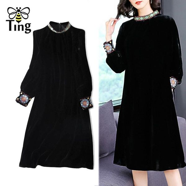 casual dresses tingfly winter autumn vintage embroidery velvet dress women loose black fashion plus size 2xl vestidos, Black;gray
casual dresses tingfly winter autumn vintage embroidery velvet dress women loose black fashion plus size 2xl vestidos, Black;gray