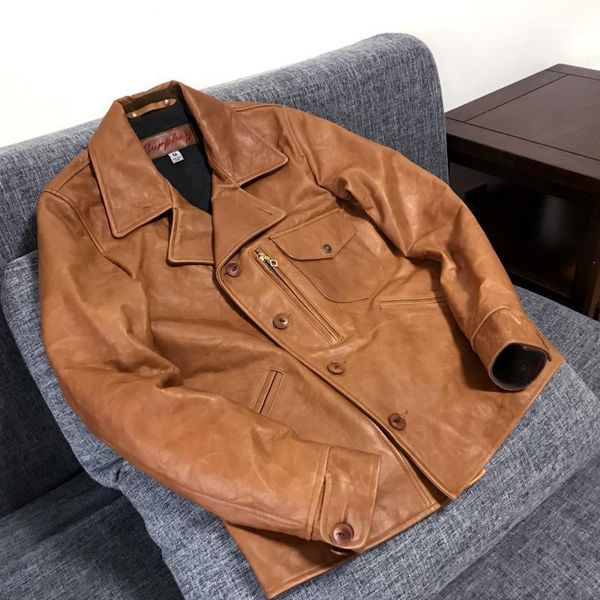 men's leather & faux american oil wax cowhide vintage california bear genuine clothes men, Black
men's leather & faux american oil wax cowhide vintage california bear genuine clothes men, Black