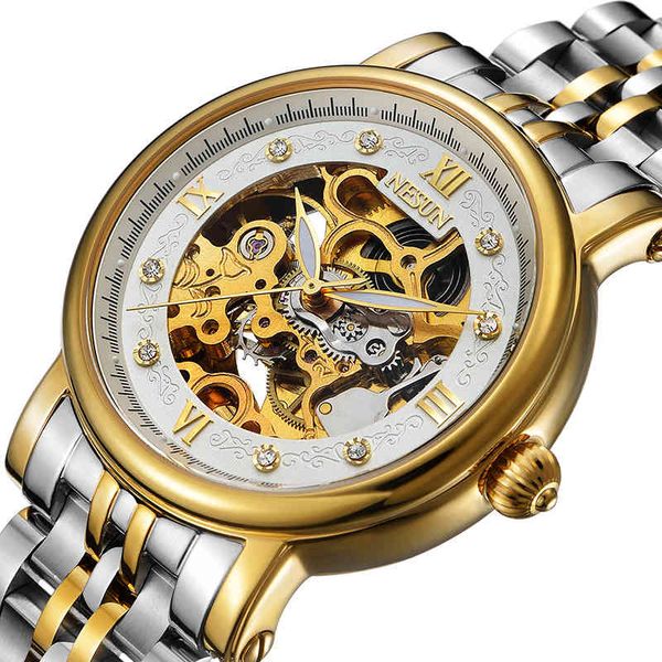 switzerland nesun skeleton watch men luxury brand automatic self-wind men's watches sapphire crystal waterproof clock n9501-3, Slivery;brown
switzerland nesun skeleton watch men luxury brand automatic self-wind men's watches sapphire crystal waterproof clock n9501-3, Slivery;brown
