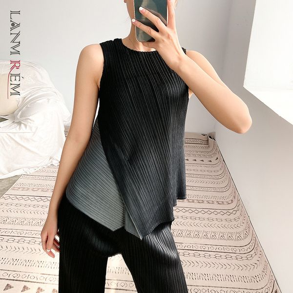 pleated sleeveless t-shirt women's summer fashion round neck design contrast color shirt arrivals 2d1585 210507, White
pleated sleeveless t-shirt women's summer fashion round neck design contrast color shirt arrivals 2d1585 210507, White