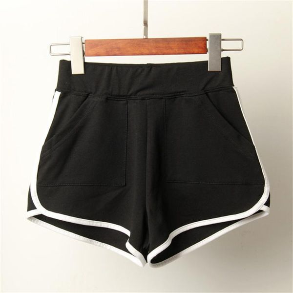 women's shorts summer women sports with pocket elastic waist loose casual short pants gym workout running jogging, White;black
women's shorts summer women sports with pocket elastic waist loose casual short pants gym workout running jogging, White;black