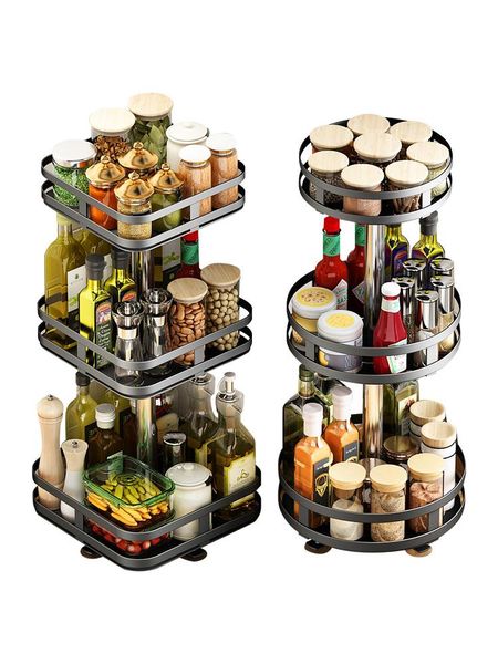 rotate adjustable kitchen seasoning rack on the corner of table multifunctional round organizer storage supplies & organization
rotate adjustable kitchen seasoning rack on the corner of table multifunctional round organizer storage supplies & organization