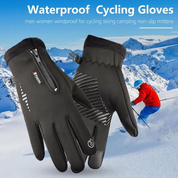 winter men gloves night reflective strip touchscreen waterproof anti-slip for cycling skiing windproof fluff warm, Black
winter men gloves night reflective strip touchscreen waterproof anti-slip for cycling skiing windproof fluff warm, Black