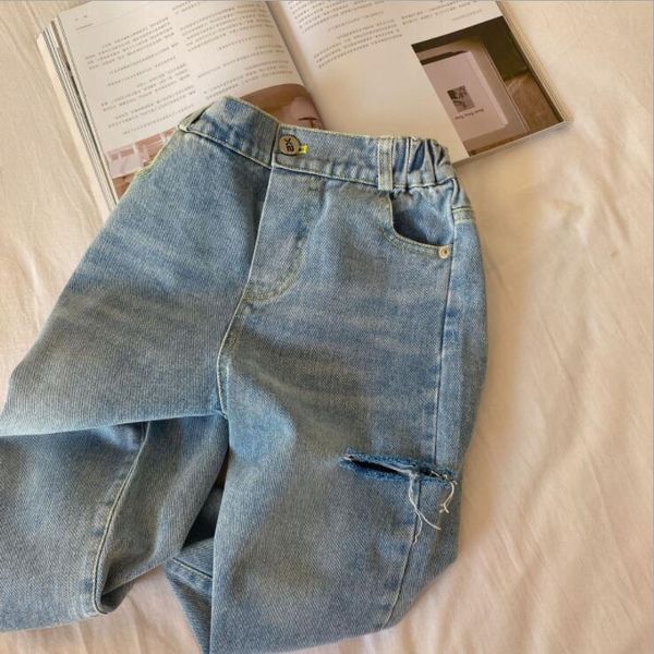 trousers 2021 girls boys denim holes long pants autumn cotton fashion kids 2-7t c833, Blue
trousers 2021 girls boys denim holes long pants autumn cotton fashion kids 2-7t c833, Blue