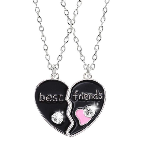 pendant necklaces korean fashion bff friend necklace women heart shaped choker with rhinestones alloy friendship 2021 jewelry gift, Silver
pendant necklaces korean fashion bff friend necklace women heart shaped choker with rhinestones alloy friendship 2021 jewelry gift, Silver