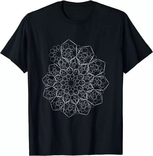 hexagon flower infinite spiral fractal trippy design t-shirt size s to 5xl, White;black
hexagon flower infinite spiral fractal trippy design t-shirt size s to 5xl, White;black