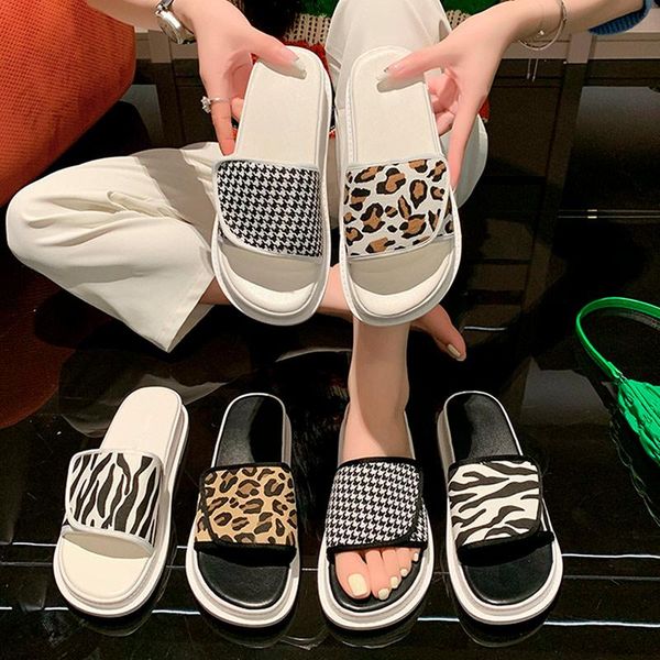 slippers women shoes leopard grain shallow zebra ladies round toe concise slip on female summer fashion casual outdoor footwear, Black
slippers women shoes leopard grain shallow zebra ladies round toe concise slip on female summer fashion casual outdoor footwear, Black