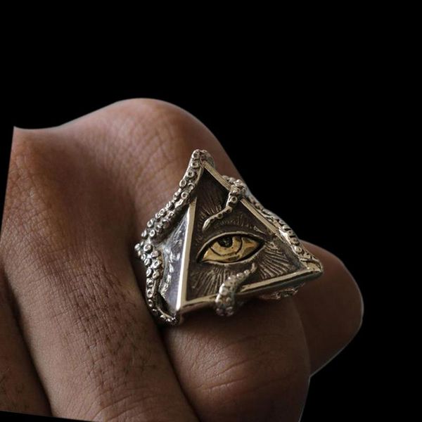 cluster rings vintage punk ocs triangle eye men ring classic fashion jewelry accessories party birthday gift, Golden;silver
cluster rings vintage punk ocs triangle eye men ring classic fashion jewelry accessories party birthday gift, Golden;silver
