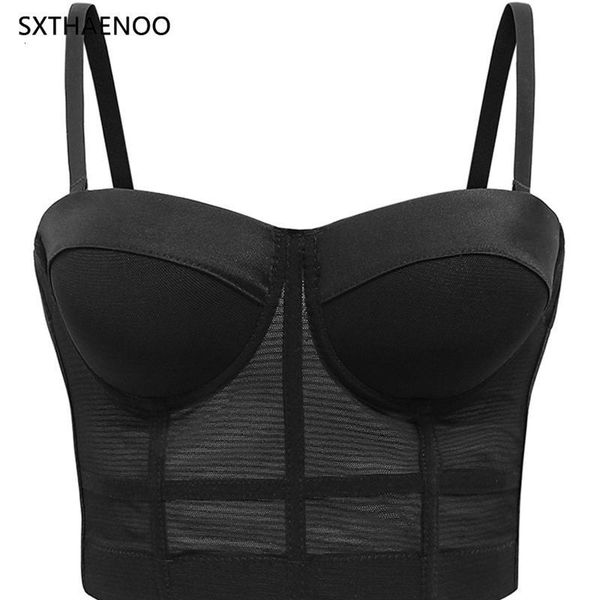 women's tanks & camis sxthaenoo mesh push up bralet corset bustier bra night club party cropped vest plus size il59, White
women's tanks & camis sxthaenoo mesh push up bralet corset bustier bra night club party cropped vest plus size il59, White