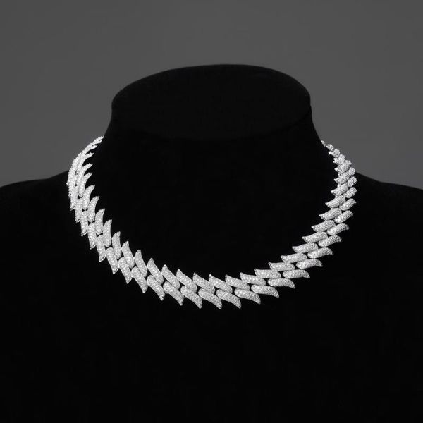 chains 2021 iced out 16mm miami box clasp cuban chain heavy spike shape necklace cubic zircon bling hip hop for men jewelry, Silver
chains 2021 iced out 16mm miami box clasp cuban chain heavy spike shape necklace cubic zircon bling hip hop for men jewelry, Silver
