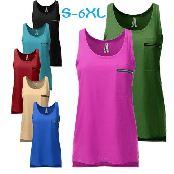 tank women chiffon pocket zipper design sleeveless tshirts summer casual vests candy colors, White
tank women chiffon pocket zipper design sleeveless tshirts summer casual vests candy colors, White