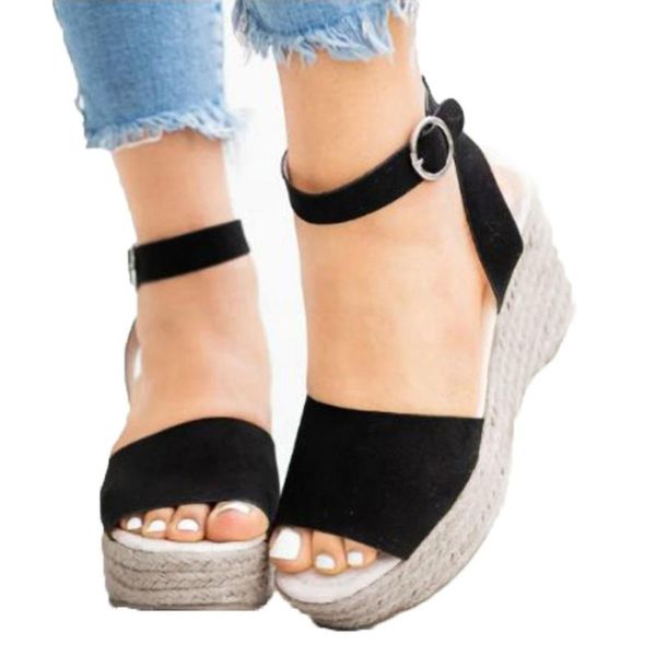 women's sandals wedge summer large size solid color comfort beach shoes big 35-43 c#, Black
women's sandals wedge summer large size solid color comfort beach shoes big 35-43 c#, Black