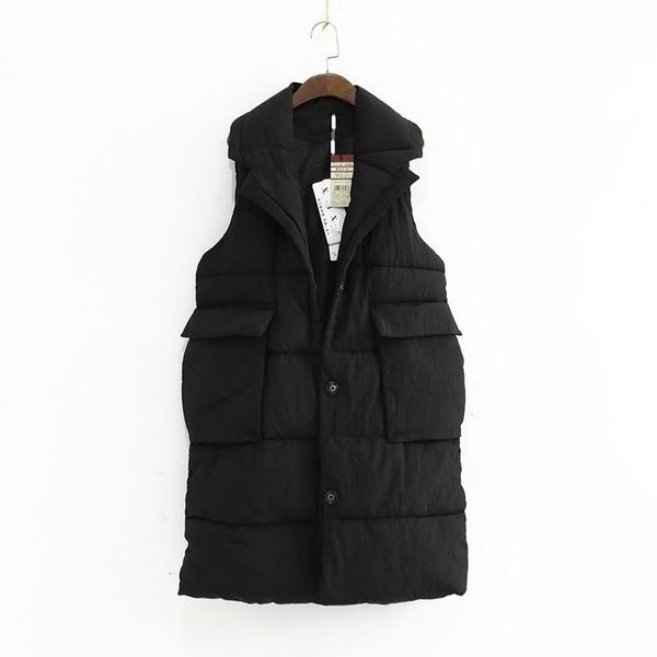 women's vests autumn winter comfort thicken warm female vest casual lapel collar long coat boyfriend oversized sleeveless pockets jacke, Black;white
women's vests autumn winter comfort thicken warm female vest casual lapel collar long coat boyfriend oversized sleeveless pockets jacke, Black;white