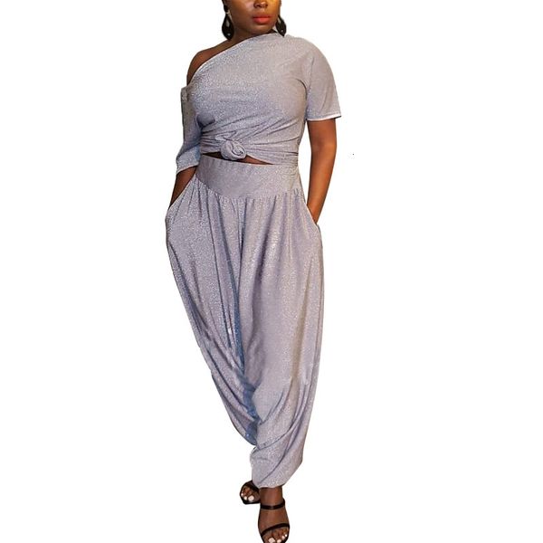 sparkle lady wide leg two pieces sets spring summer short sleeves t shirt shinning women outfits nightclub pants suits latest, Gray
sparkle lady wide leg two pieces sets spring summer short sleeves t shirt shinning women outfits nightclub pants suits latest, Gray