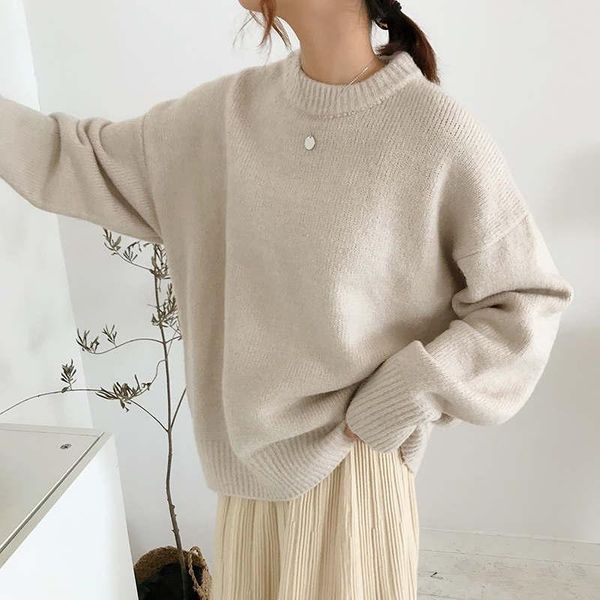 women's sweaters solid cashmere turtleneck women sweater oversized knitted basic pullovers o neck loose soft female knitwear jumper, White;black
women's sweaters solid cashmere turtleneck women sweater oversized knitted basic pullovers o neck loose soft female knitwear jumper, White;black