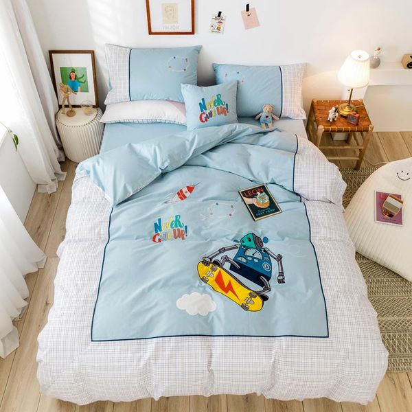 bedding sets bedclothes bedroom cotton 4pcs set cartoon robot bed linen duvet cover flat sheet pillowcase /full/twin size
bedding sets bedclothes bedroom cotton 4pcs set cartoon robot bed linen duvet cover flat sheet pillowcase /full/twin size