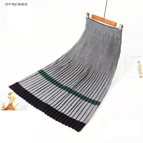 skirts patchwork striped knitted pleated skirt women 2021 autumn winter high waist retro long female ladies maxi midi saia, Black
skirts patchwork striped knitted pleated skirt women 2021 autumn winter high waist retro long female ladies maxi midi saia, Black