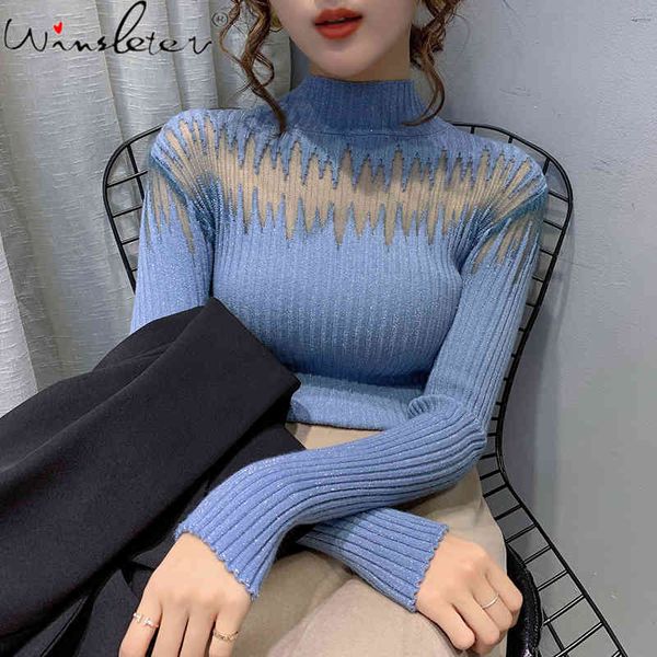 women's knits & tees fall winter korean style knitted thick sweater women patchwork pullovers transparent bottoming shir, White
women's knits & tees fall winter korean style knitted thick sweater women patchwork pullovers transparent bottoming shir, White