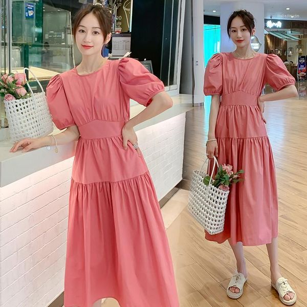 1127# maternity clothes summer cotton solid color mid-long stylish dress for pregnant women mom dress1, White
1127# maternity clothes summer cotton solid color mid-long stylish dress for pregnant women mom dress1, White