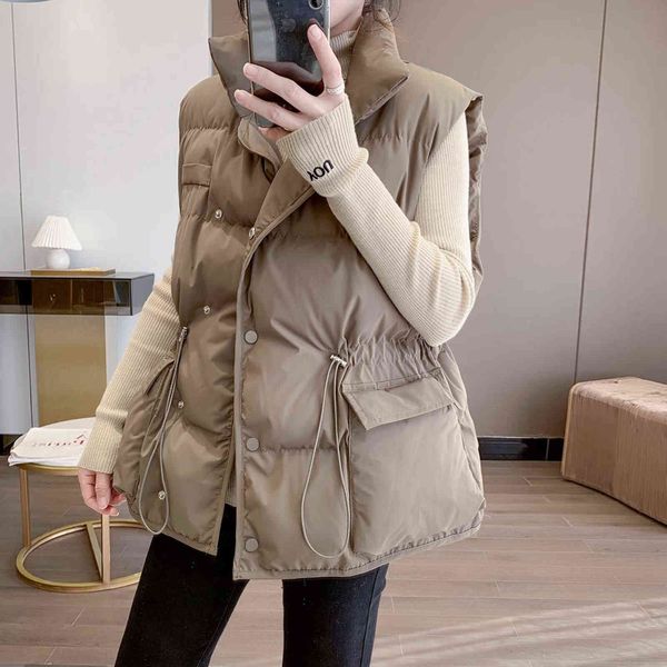 down cotton waistcoat women's short 2021 spring and autumn korean version outer wear waist closed thickened cardigan et, Black;white
down cotton waistcoat women's short 2021 spring and autumn korean version outer wear waist closed thickened cardigan et, Black;white