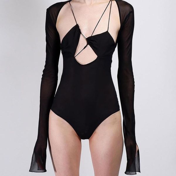 ladies deep v-neck dodysuit short section slim lace long sleeve 2021 spring fashion casual sport jumpsuit women women's jumpsuits & rom, Black;white
ladies deep v-neck dodysuit short section slim lace long sleeve 2021 spring fashion casual sport jumpsuit women women's jumpsuits & rom, Black;white