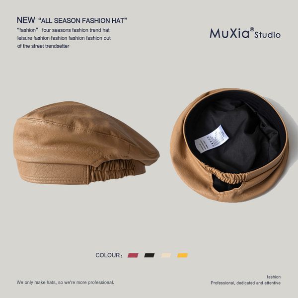 beret female pu leather spring autumn version net red octagonal literary artistic versatile pumpkin british hat, Blue;gray
beret female pu leather spring autumn version net red octagonal literary artistic versatile pumpkin british hat, Blue;gray