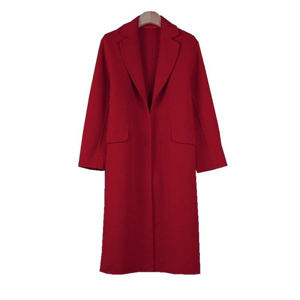 women's wool & blends women coat winter autumn long sleeve notched solid mid-calf length warm elegant high street chic stunning fashion, Black 
women's wool & blends women coat winter autumn long sleeve notched solid mid-calf length warm elegant high street chic stunning fashion, Black