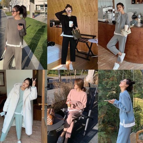 women's tracksuits two piece set pullover sweater tracksuit women high waist knit wide leg pants suit 2 winter outwear, Gray
women's tracksuits two piece set pullover sweater tracksuit women high waist knit wide leg pants suit 2 winter outwear, Gray