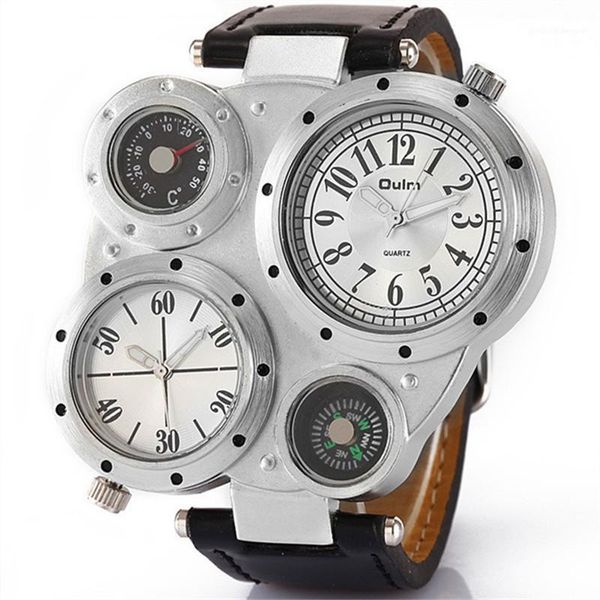 wristwatches 2021 oulm brand original mens quartz watches double time show leather band casual outdoor male reloj hombre grande, Slivery;brown
wristwatches 2021 oulm brand original mens quartz watches double time show leather band casual outdoor male reloj hombre grande, Slivery;brown