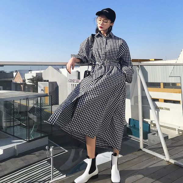 women's trench coats windbreaker women cotton black and white grid streetwear waistband slim overcoat ladies elegant coat office, Tan;black
women's trench coats windbreaker women cotton black and white grid streetwear waistband slim overcoat ladies elegant coat office, Tan;black