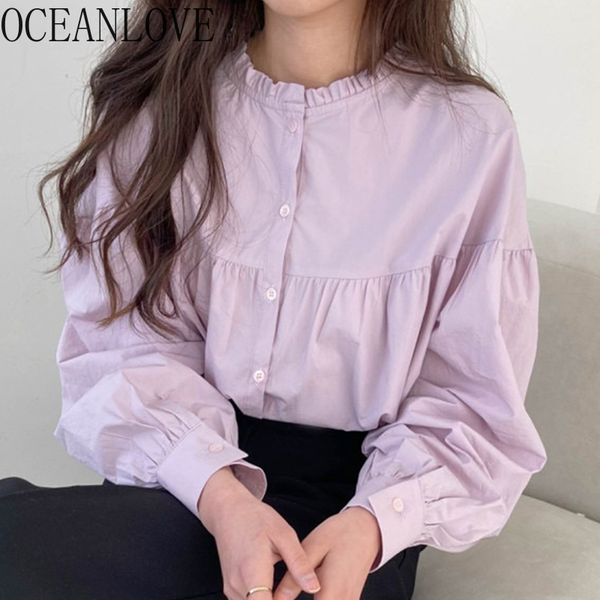 purple sweet blusas korean vintage puff sleeve solid blouses women buttons spring loose ropa mujer 210415, White
purple sweet blusas korean vintage puff sleeve solid blouses women buttons spring loose ropa mujer 210415, White
