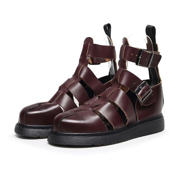 boots summer breathable hollow out platform men women sandals genuine leather solid outdoor closed ankle short shoes, Black
boots summer breathable hollow out platform men women sandals genuine leather solid outdoor closed ankle short shoes, Black