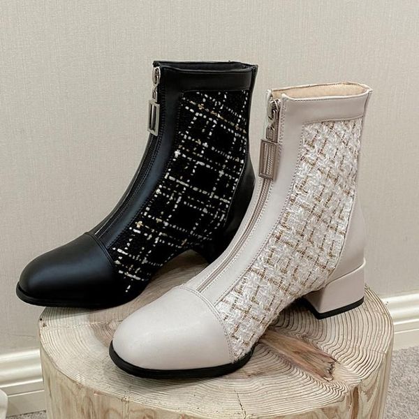 boots 2021 martinwomen's thick heel british style autumn winter versatile zipper skinny plush mid short, Black
boots 2021 martinwomen's thick heel british style autumn winter versatile zipper skinny plush mid short, Black