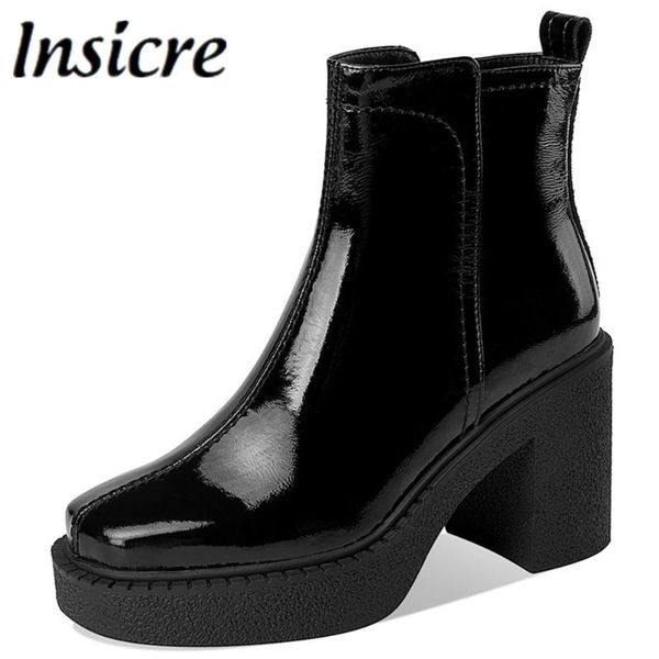 boots insicre 2021 autumn winter women ankle cow patent leather high heels platform black beige dress party office shoes
boots insicre 2021 autumn winter women ankle cow patent leather high heels platform black beige dress party office shoes