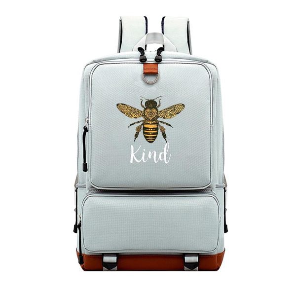backpack printed bee kind school bag business large capacity lapstudent 
backpack printed bee kind school bag business large capacity lapstudent