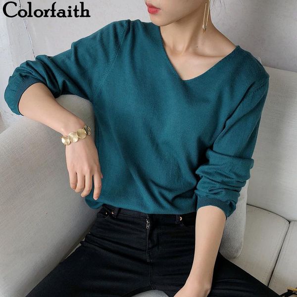 women's sweaters colorfaith 2021 autumn winter women sweater-pullovers minimalist knitting elegant ladies solid multi colors sw1910, White;black
women's sweaters colorfaith 2021 autumn winter women sweater-pullovers minimalist knitting elegant ladies solid multi colors sw1910, White;black