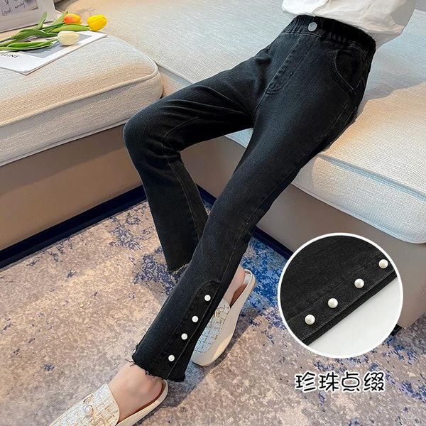 trousers spring autumn children jeans kids fashion pearls flared girls elastic waist denim pants 5 6 7 8 9 10 11 12 13 14 y, Blue
trousers spring autumn children jeans kids fashion pearls flared girls elastic waist denim pants 5 6 7 8 9 10 11 12 13 14 y, Blue
