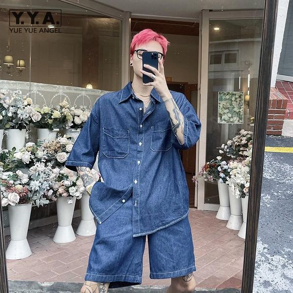 men's tracksuits summer korean style cargo denim sets men shirts shorts hip hop two piece outfits vintage casual loose jeans matching, Gray
men's tracksuits summer korean style cargo denim sets men shirts shorts hip hop two piece outfits vintage casual loose jeans matching, Gray
