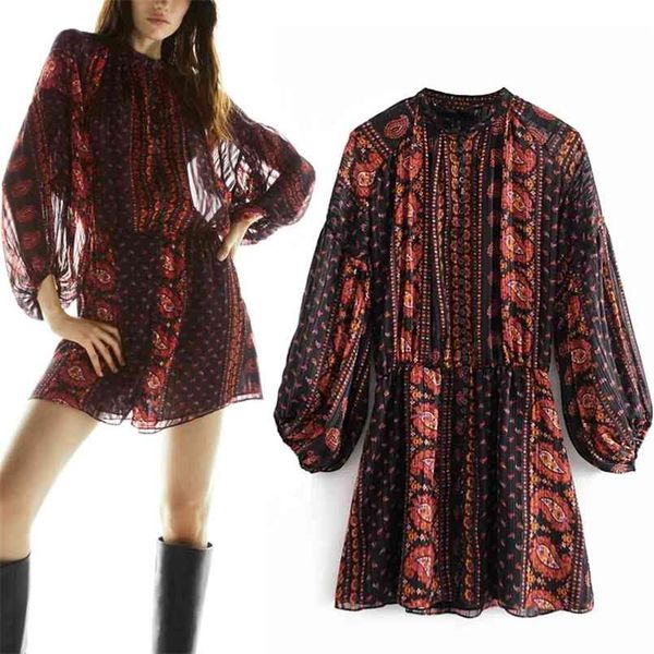 vintage printed mini dress women autumn puff sleeve chiffon short woman button up retro goth ladies es 210519, Black;gray
vintage printed mini dress women autumn puff sleeve chiffon short woman button up retro goth ladies es 210519, Black;gray