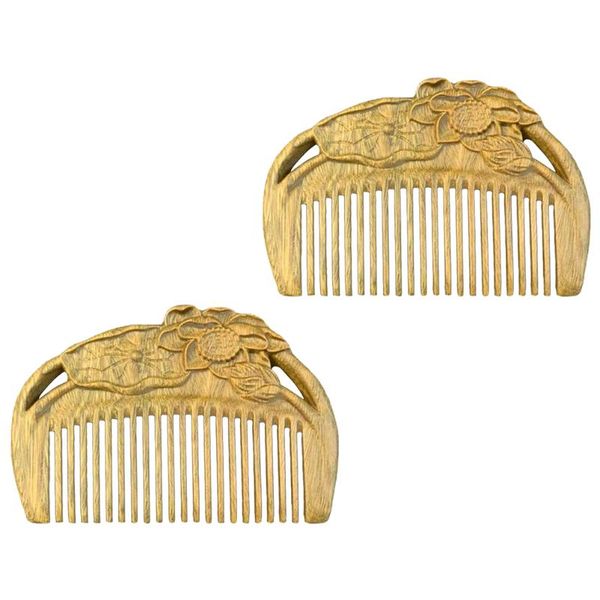 hair brushes 2pcs non-static combs creative sandalwood household comb, Silver
hair brushes 2pcs non-static combs creative sandalwood household comb, Silver