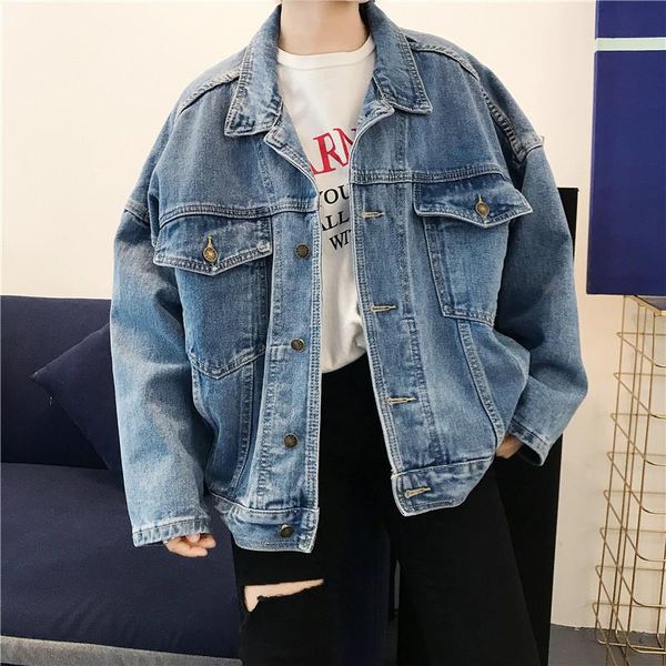 women's jackets 2021 vintage fashion women jacket coat solid casual loose single breasted plus size for female jeans, Black;brown
women's jackets 2021 vintage fashion women jacket coat solid casual loose single breasted plus size for female jeans, Black;brown